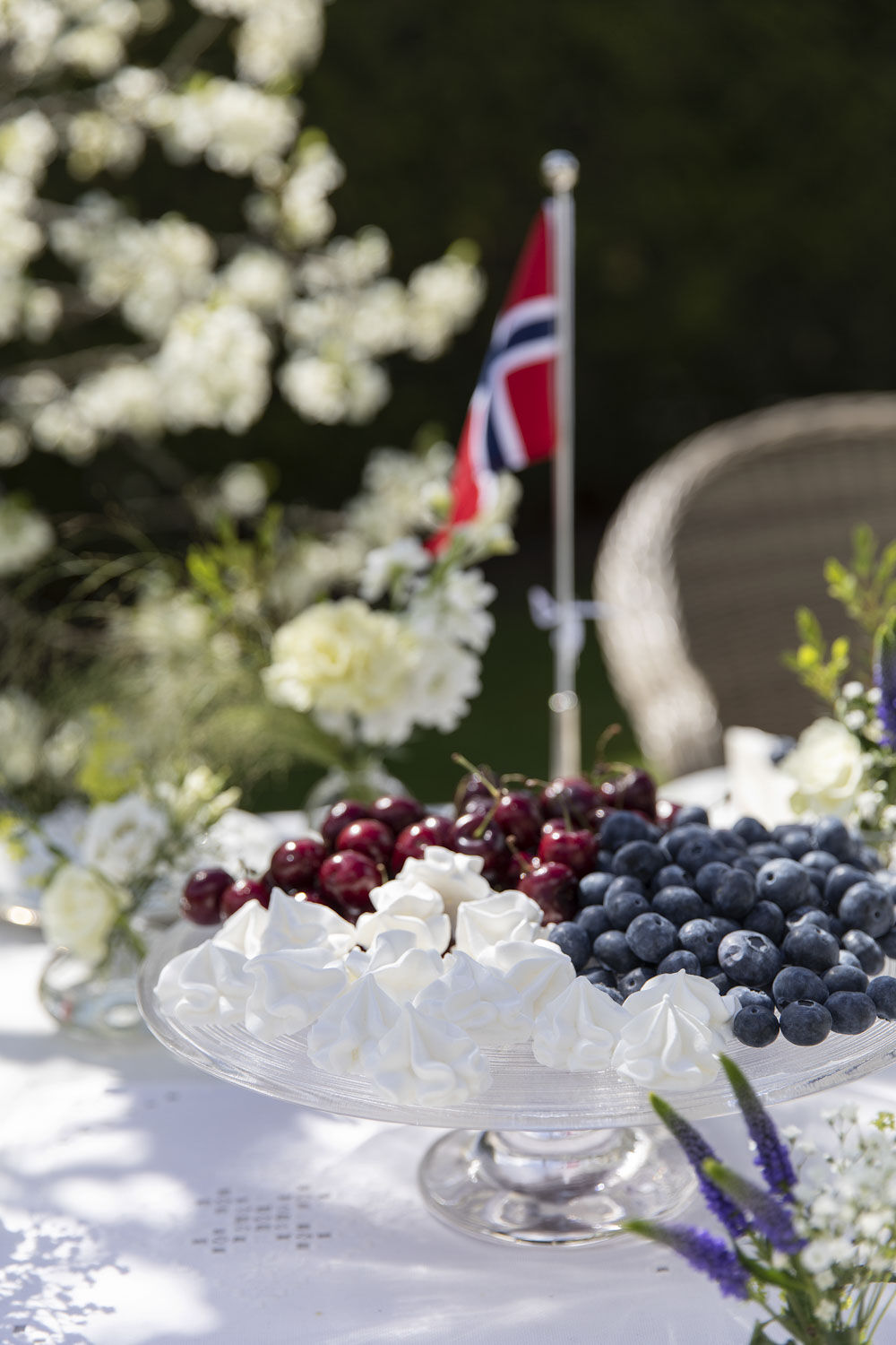 bl&aring; Veronika er fint sammen med det friske gr&oslash;nne