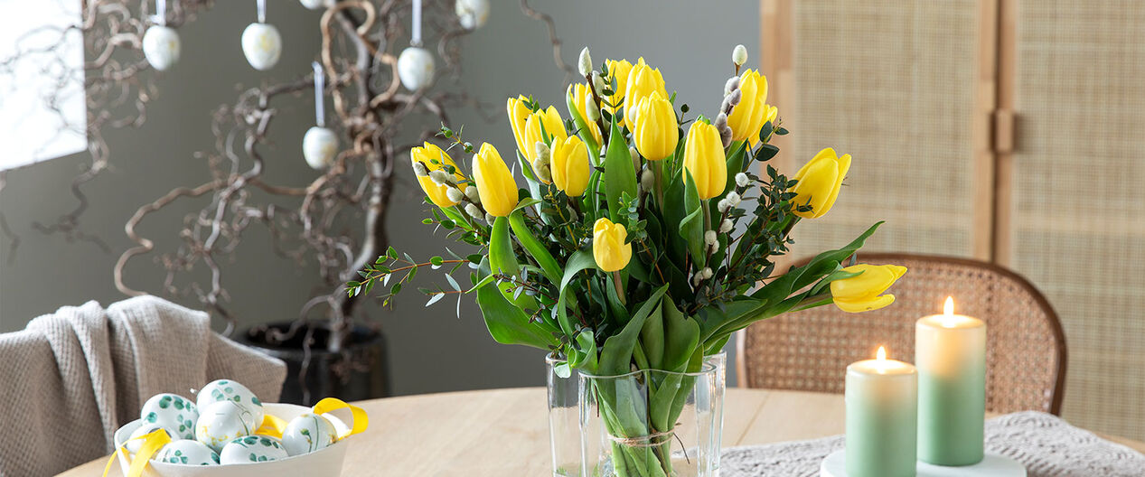 pynt med vakre avsk&aring;rne blomster til p&aring;ske