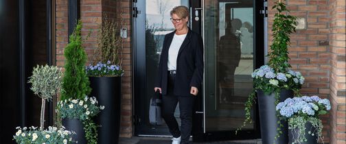 Blomstrende inngangsparti