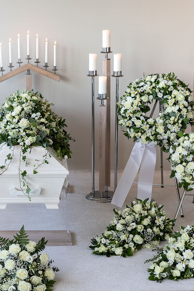 Tekst p&aring; sl&oslash;yfeb&aring;nd begravelse