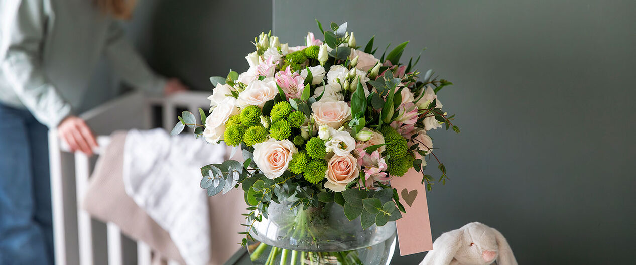 Blomster til nybakte foreldre