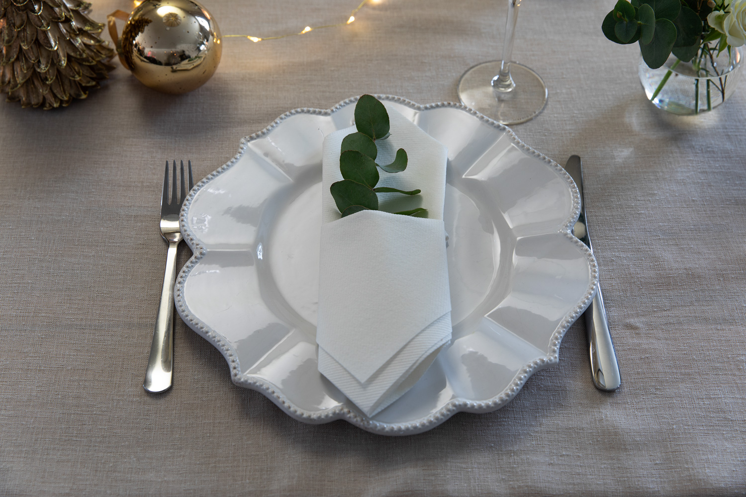 Pynte bordet til jul kuvert